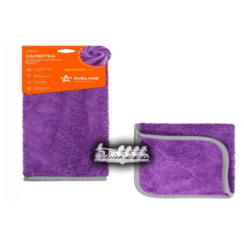 Салфетка Из Микрофибры Длинный Ворс Фиолетовая (40*60 См) AIRLINE 