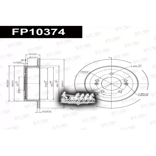 Диск Тормозной Hyundai/Kia Santa Fe FAP 