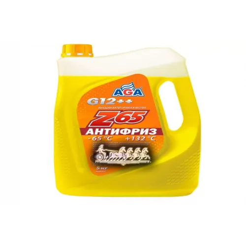 Aga Antifreeze Aga-Z65. Premix Антифриз. Готовый К Применению. Желтый. -65С (5L) AGA 