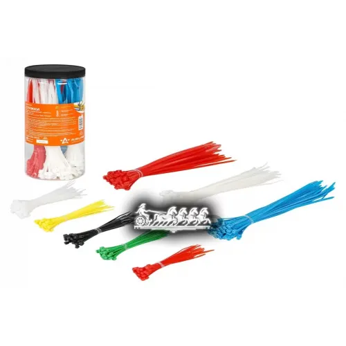 Стяжки (Хомуты) Кабельные, Нейлон, Цвет.,300 Шт(2,5*100-150Шт/3,6*200-150Шт) AIRLINE 