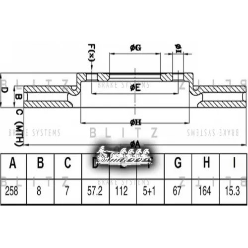 Диск Тормозной Mb W245 05- Задн. Blitz 