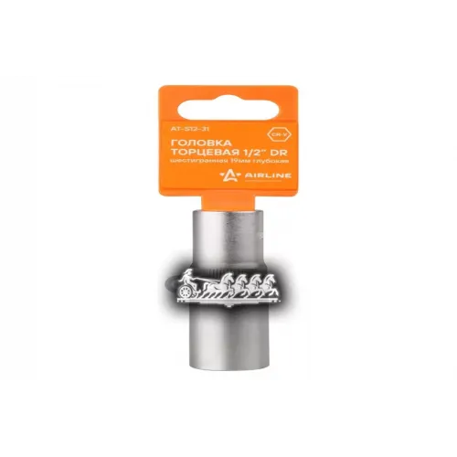 Головка Торцевая 1/2 Dr Шестигранная 19Мм Глубокая (At-S12-31) AIRLINE 