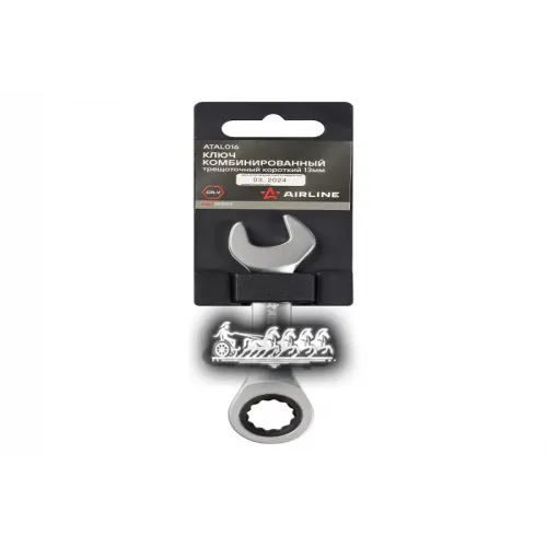 Ключ Комбинированный Трещоточный Короткий 13Мм Pro Пласт.подвес AIRLINE 