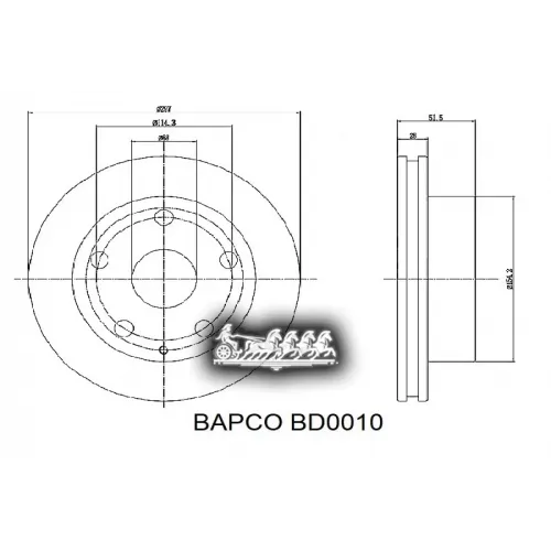 Диск Тормозной Mazda Cx-5 11- Перед. D=297 BAPCO 