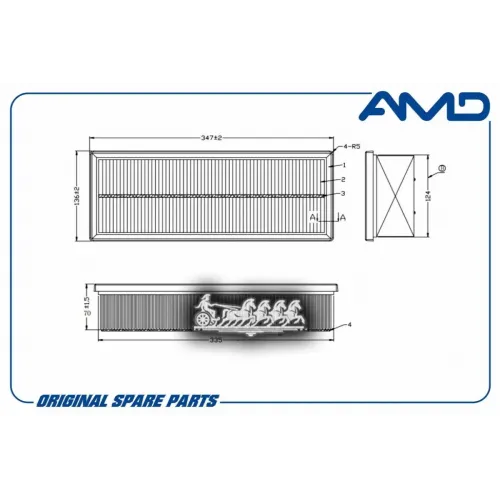 Фильтр Воздушный Skoda Octavia 04- AMD 