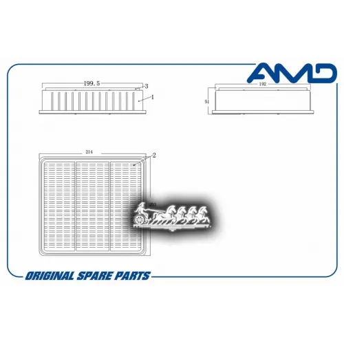 Фильтр Воздушный Mitsubishi Outlander I /Lancer Ix 03- AMD 