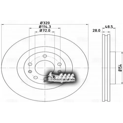 Диск Тормозной Mazda Cx-7/Cx-9 07- Передний Вент.d 320Мм. Trialli DF 250115
