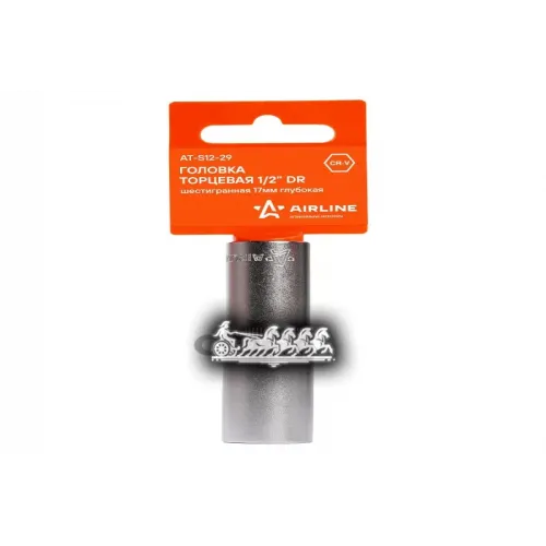 Головка Торцевая 1/2 Dr Шестигранная 17Мм Глубокая (At-S12-29) AIRLINE 