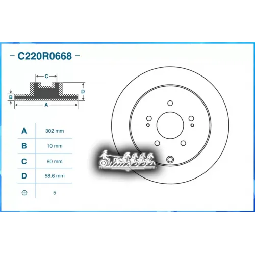 Диск Тормозной Citroën C-Crosser (Vu/ Vv) 02/2007 - По Н.в. Задн. CWORKS 