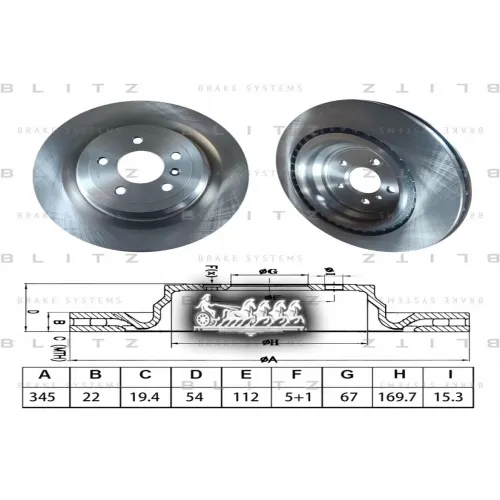 Диск Тормозной Mercedes-Benz Gl(X166)/Gle(W166.c292)/Gls(X166)/Ml Iii (W166) 11- Blitz 