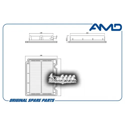 Фильтр Воздушный Chevrolet Aveo T250/T255 AMD 