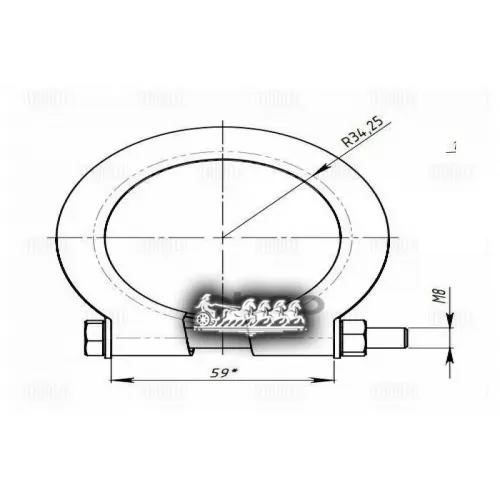 Хомут Глушителя Кольцевой 68Мм. Trialli ECLP 68