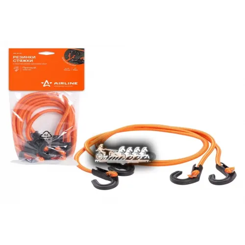 Резинки-Стяжки Набор 2 Шт. 120 См. D-8 Мм (Пластиковые Крючки) AIRLINE 