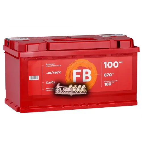 Аккумулятор 6Ст-100Vl  100Ah 870A 353Х175х190 Полярность 1 Клеммы A Тип Крепления В3/В13 FB 