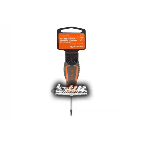 Отвертка Шлицевая Sl2.5x50 С Эргономичной Рукояткой Магнитная Пласт.подвес AIRLINE 
