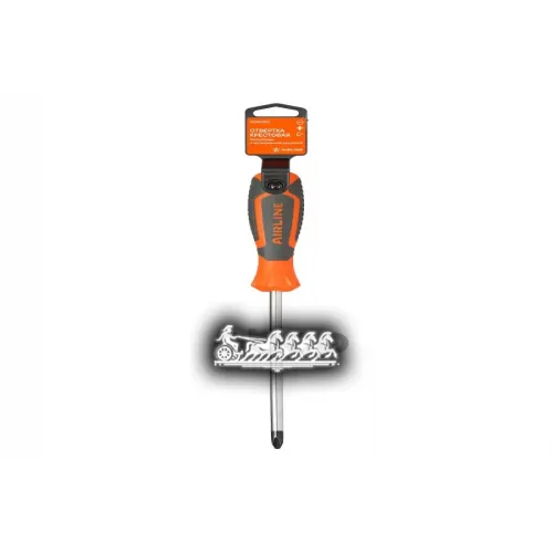 Отвертка Крестовая Ph3x150мм С Эргономичной Рукояткой Магнитная Пласт.подвес AIRLINE 