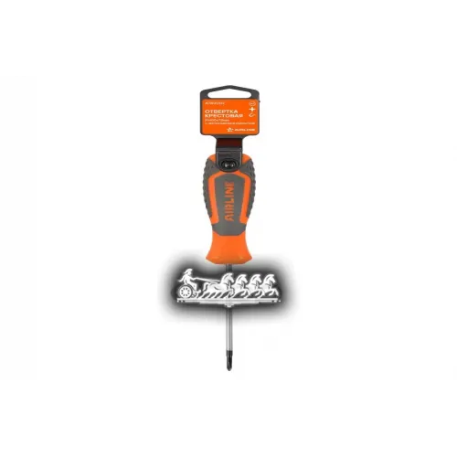 Отвертка Крестовая Ph00x75мм С Эргономичной Рукояткой Магнитная, Пласт.подвес AIRLINE 