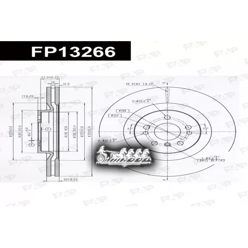 Диск Тормозной Mb Gl(X164)/Ml(W164)/W166)/R(W251) -15 FAP 