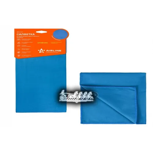 Салфетка Из Микрофибры Двухсторонняя Синяя (35*40 См) AIRLINE 