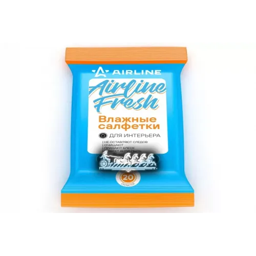 Салфетки Влажные Для Автосалона И Интерьера (20 Шт.) AIRLINE 