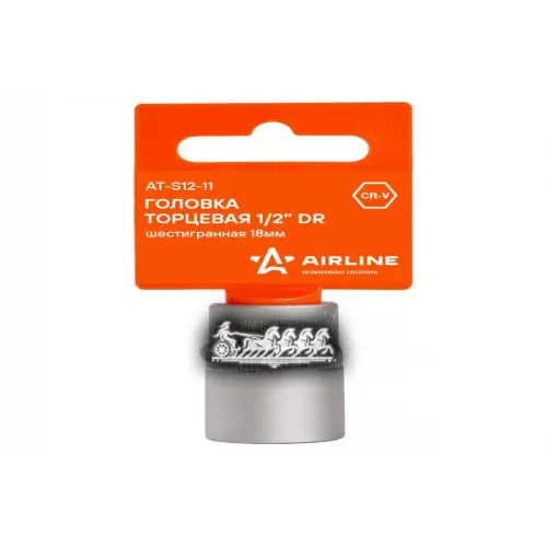 Головка Торцевая 1/2 Dr Шестигранная 18Мм (At-S12-11) AIRLINE 