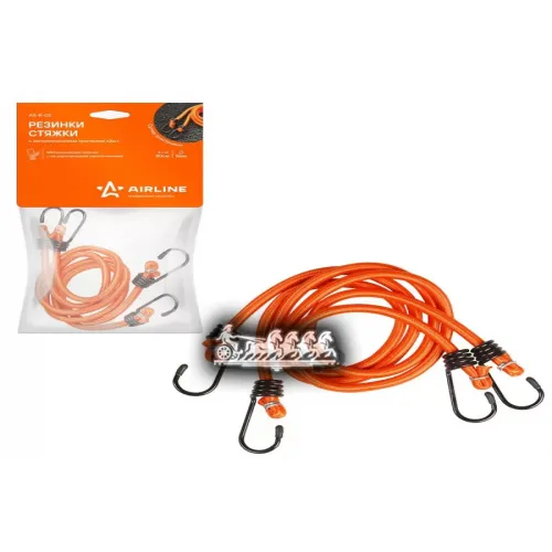Резинки-Стяжки Набор 2 Шт. 80 См. D-8 Мм (Металлические Крючки) AIRLINE 