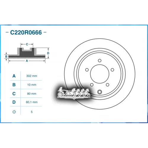 Диск Тормозной Chrysler Sebring 07- CWORKS 