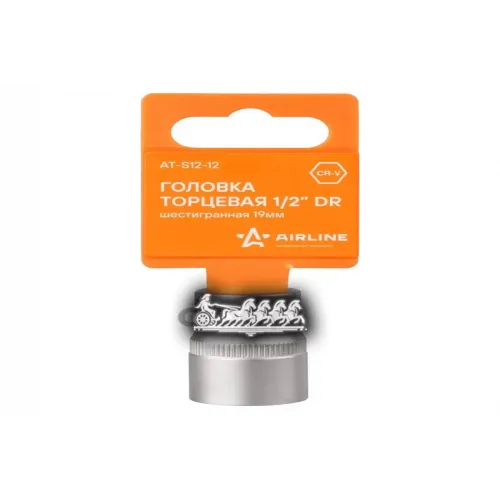 Головка Торцевая 1/2 Dr Шестигранная 19Мм (At-S12-12) AIRLINE 