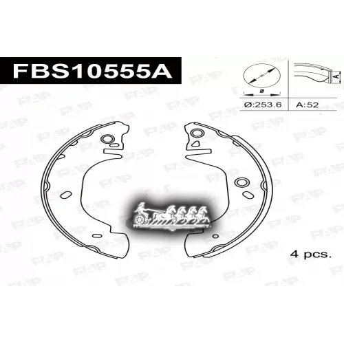 Тормозные Колодки Барабанные Ford Transit 2.5 FAP 
