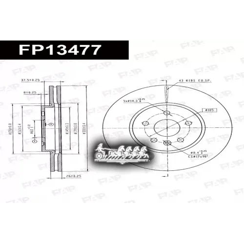 Диск Тормозной Opel Tracker 14- FAP 