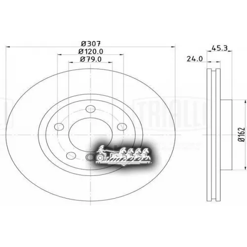 Диск Тормозной Mini Countryman 10- Перед. Trialli 
