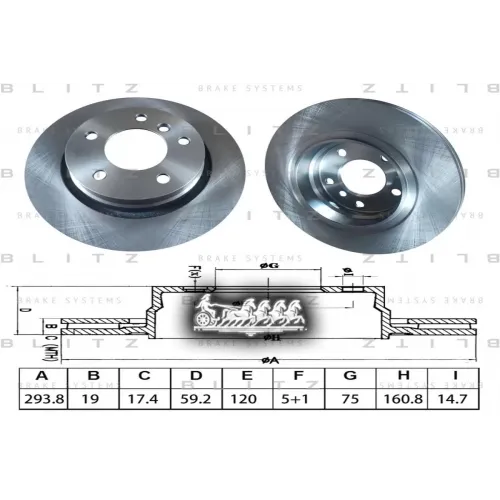 Диск Тормозной Bmw 3(E46) 98- Blitz 