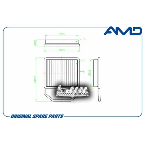Фильтр Воздушный Mb C(W205) AMD 