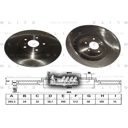 Диск Тормозной Subaru Forester/Impreza/Legacy 02- Перед.вент. Blitz 