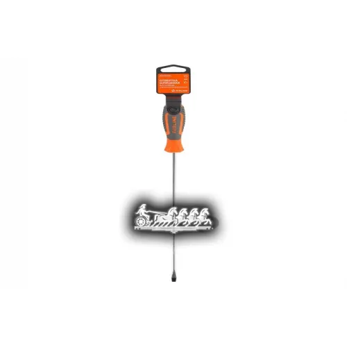 Отвертка Шлицевая Sl5.0x250 С Эргономичной Рукояткой Магнитная Пласт.подвес AIRLINE 
