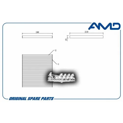 Фильтр Салона Hyundai/Kia Solaris/Rio 10- Угольный AMD 