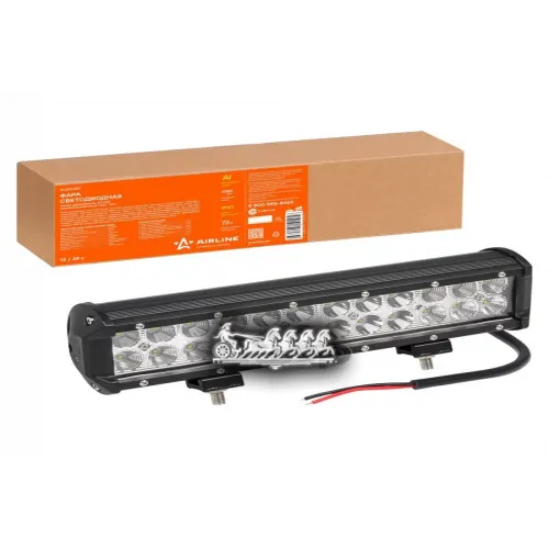 Фара Светодиодная (Балка) Двухрядная 24Led Комбин.свет 72Вт 300Х78х65мм 12/24В AIRLINE 