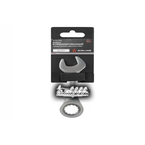 Ключ Комбинированный Трещоточный Короткий 17Мм Pro Пласт.подвес AIRLINE 