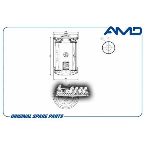 Фильтр Масляный Skoda Octavia 1U2/1Z3 1.6/1.8 102/150Л.с. AMD 