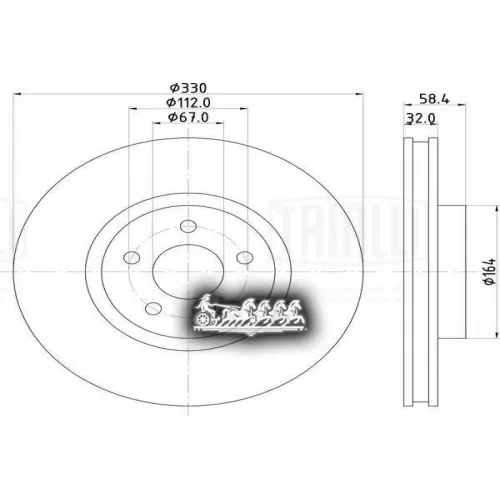 Диск Тормозной Mb Vito(W447) Перед. Trialli 