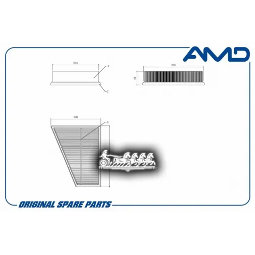 Фильтр Воздушный Ford Mondeo 07- AMD 