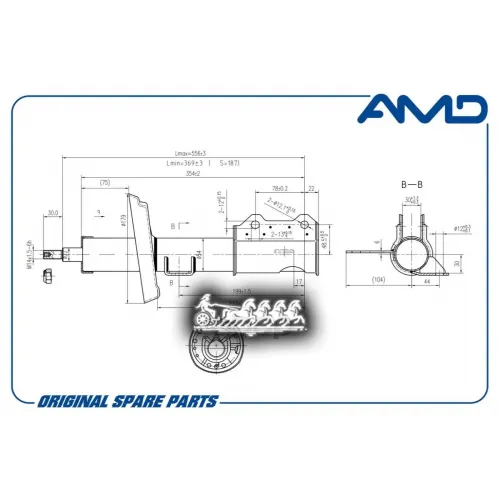 Амортизатор Chevrolet Cruze Газ Перед. Прав. AMD 