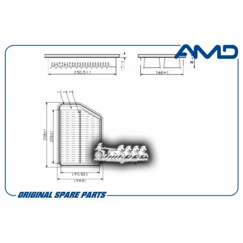 Фильтр Воздушный Hyundai/Kia Elantra/Ix 35/Sportage 10- AMD 
