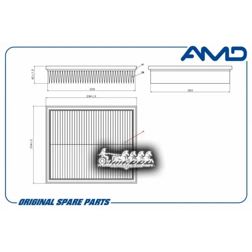 Фильтр Воздушный Opel Astra H 04- AMD 