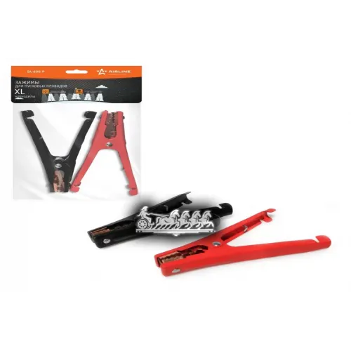 Зажимы (Крокодилы) Для Пусковых Проводов Xl (2 Шт.) (600А. 17.5Х9см) (Sa-600-P) AIRLINE 