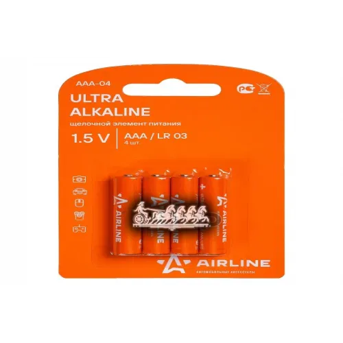 Батарейки Lr03/Aaa Щелочные 4 Шт. AIRLINE 