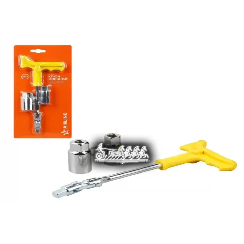 Ключ Свечной Т-Образный Карданный 250Мм Головки 1621Мм Пласт.рукоятка Резиновый Фиксатор AIRLINE 