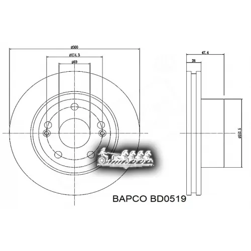 Диск Тормозной Kia Ceed/Soul 12- Передн. BAPCO 