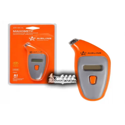 Манометр Цифровой Металлический С Подсветкой 7 Атм AIRLINE 