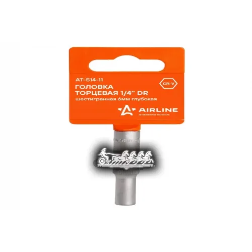 Головка Торцевая 1/4 Dr Шестигранная 6Мм Глубокая (At-S14-11) AIRLINE 